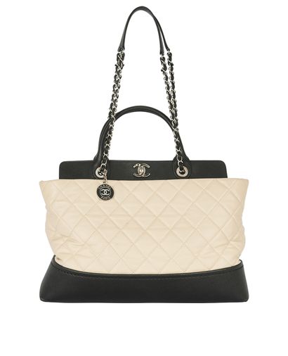 Chanel Coco Shopping Tote, &pound;2,200, Handbags, Black/White, Leather, Front view
